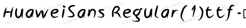 HuaweiSans Regular(1)ttf字体转换